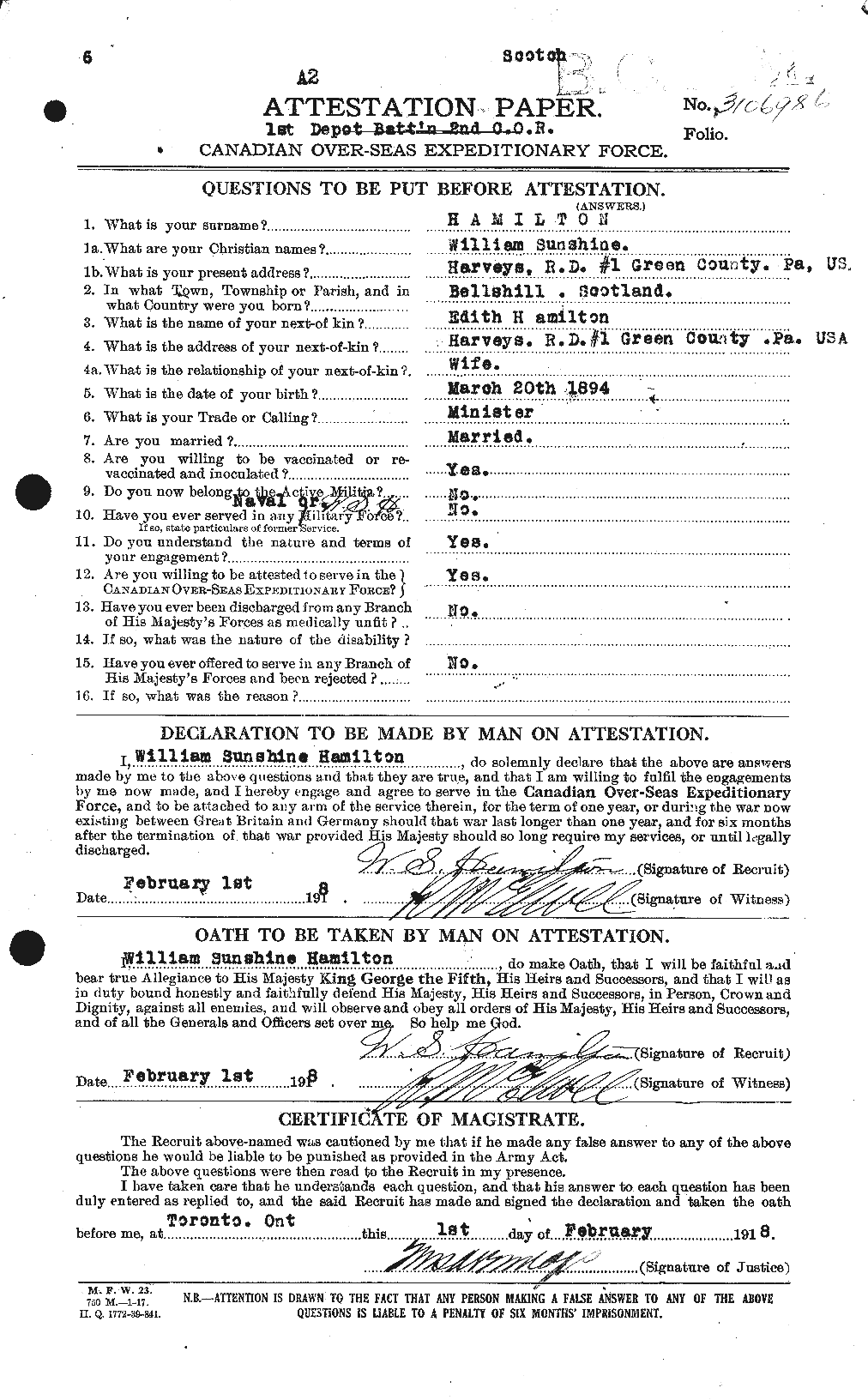Personnel Records of the First World War - CEF 374929a