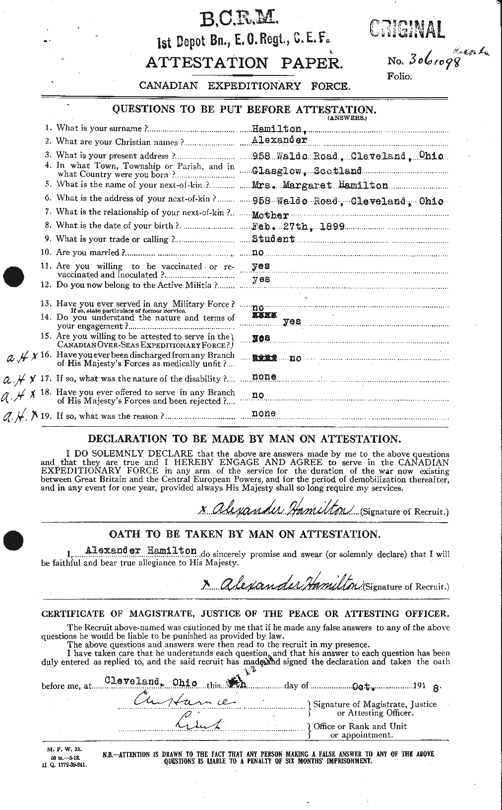 Personnel Records of the First World War - CEF 375198a