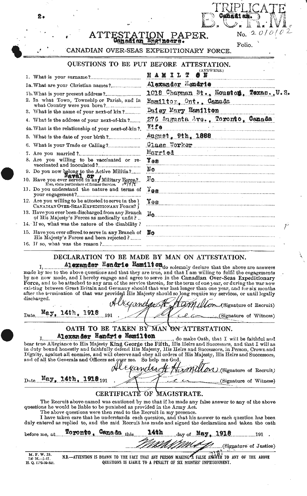 Personnel Records of the First World War - CEF 375203a