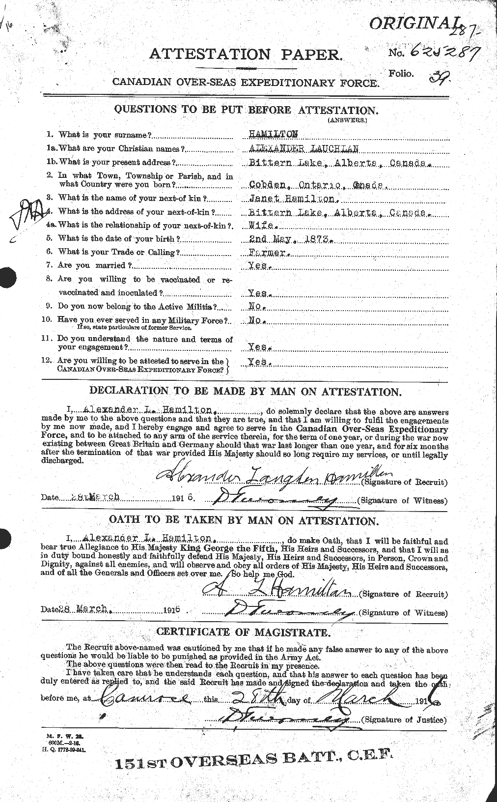 Personnel Records of the First World War - CEF 375207a