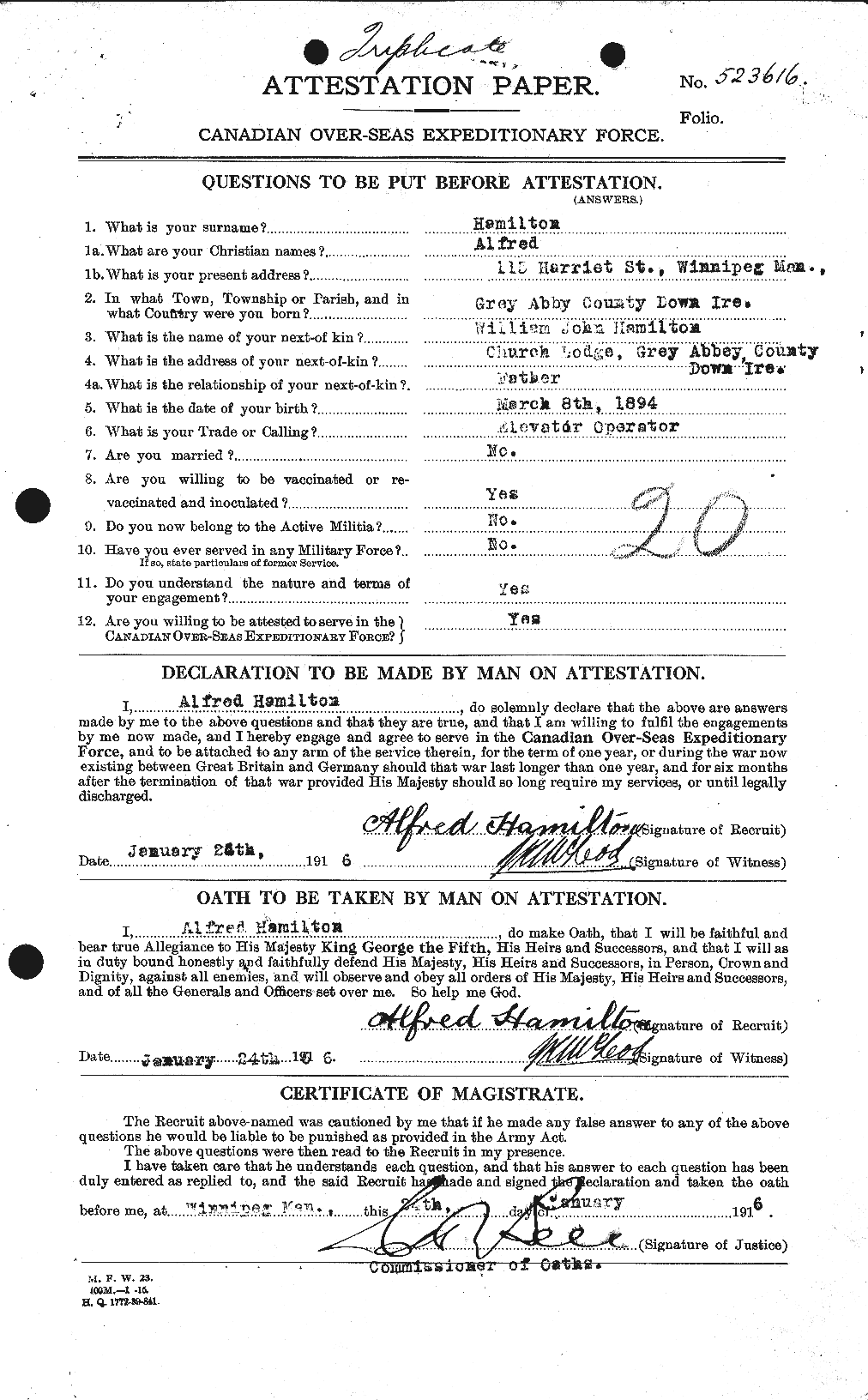 Personnel Records of the First World War - CEF 375212a