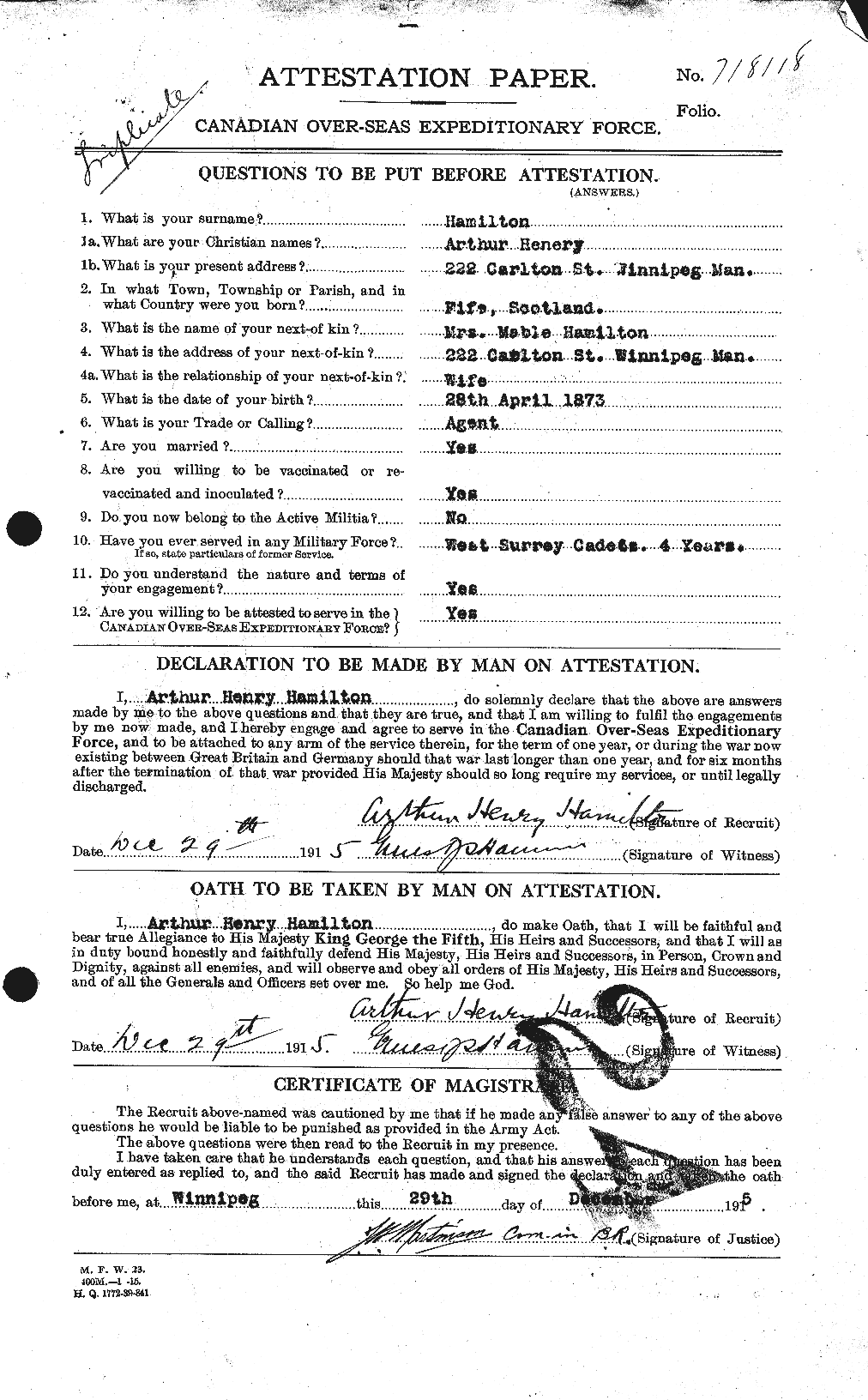 Personnel Records of the First World War - CEF 375251a