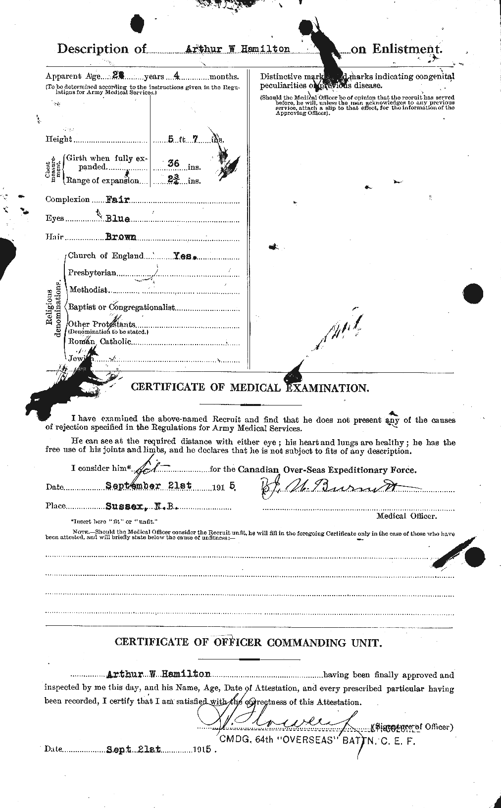 Personnel Records of the First World War - CEF 375257b