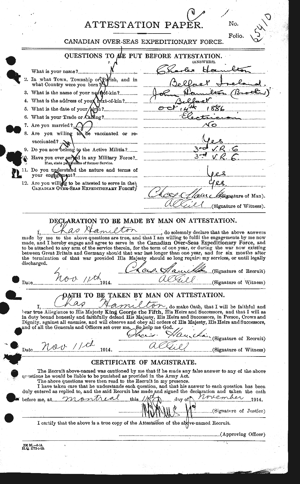 Personnel Records of the First World War - CEF 375294a