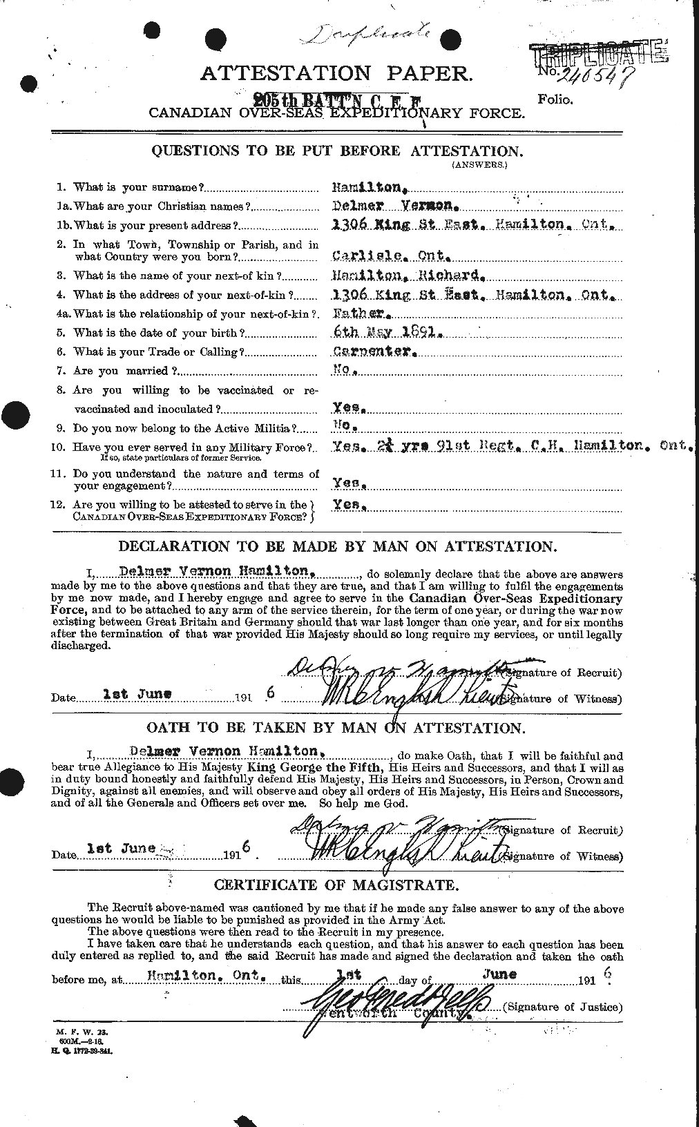 Personnel Records of the First World War - CEF 375358a