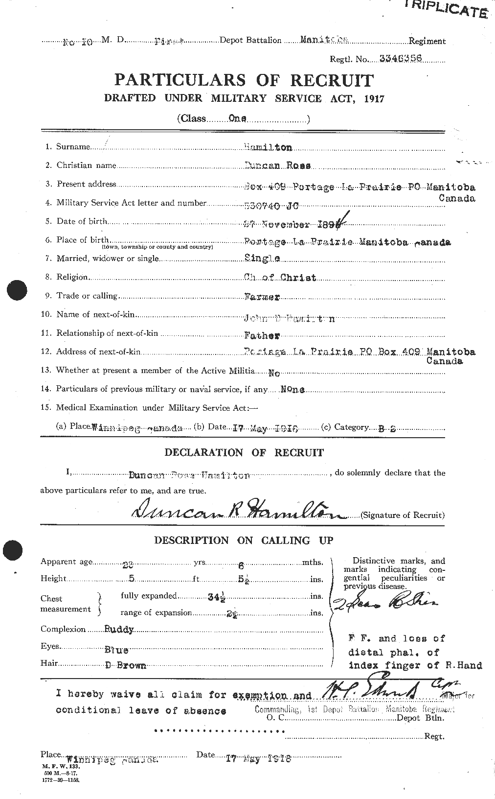 Personnel Records of the First World War - CEF 375367a