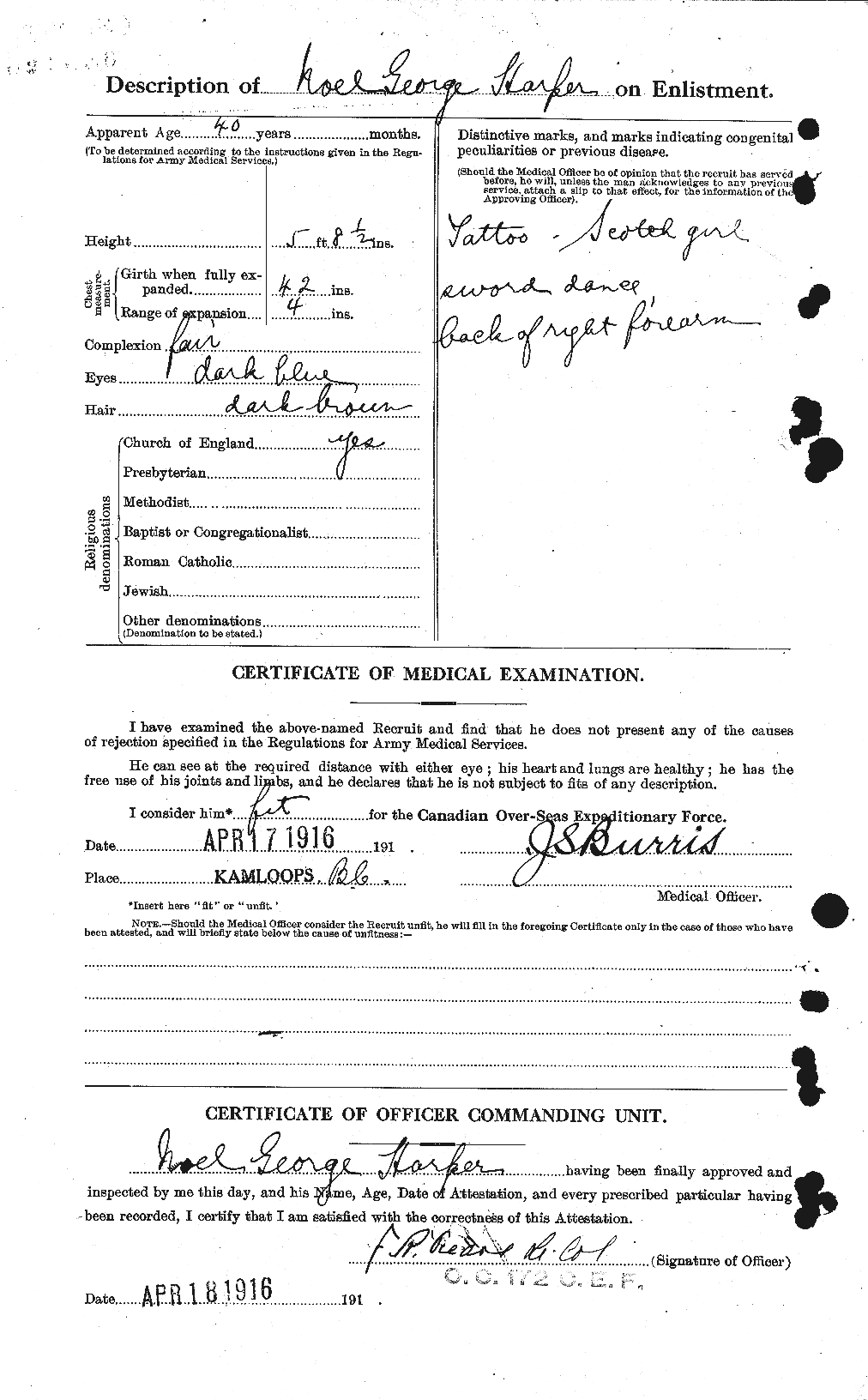 Personnel Records of the First World War - CEF 375407b