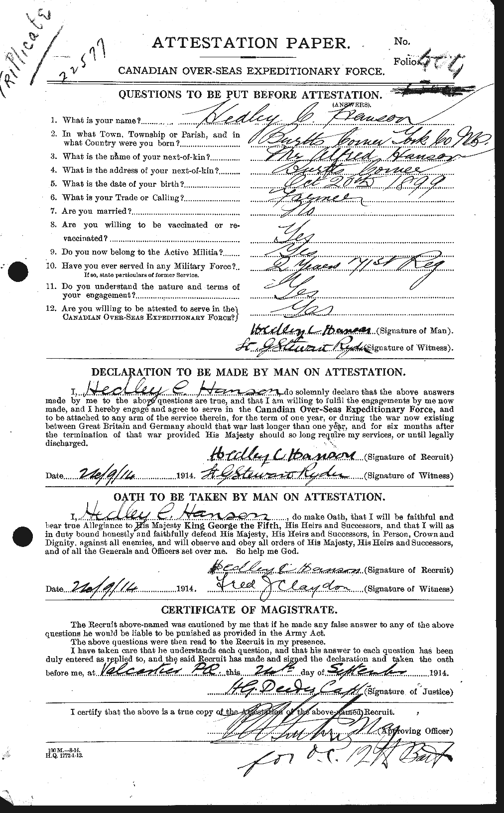 Personnel Records of the First World War - CEF 375915a