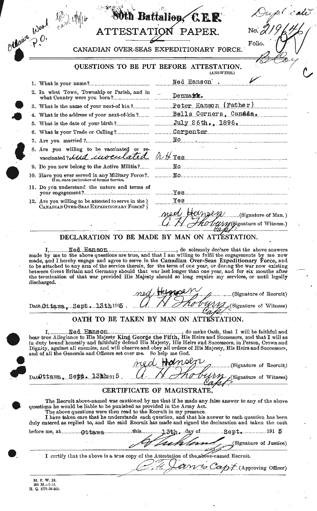 Personnel Records of the First World War - CEF 375982a