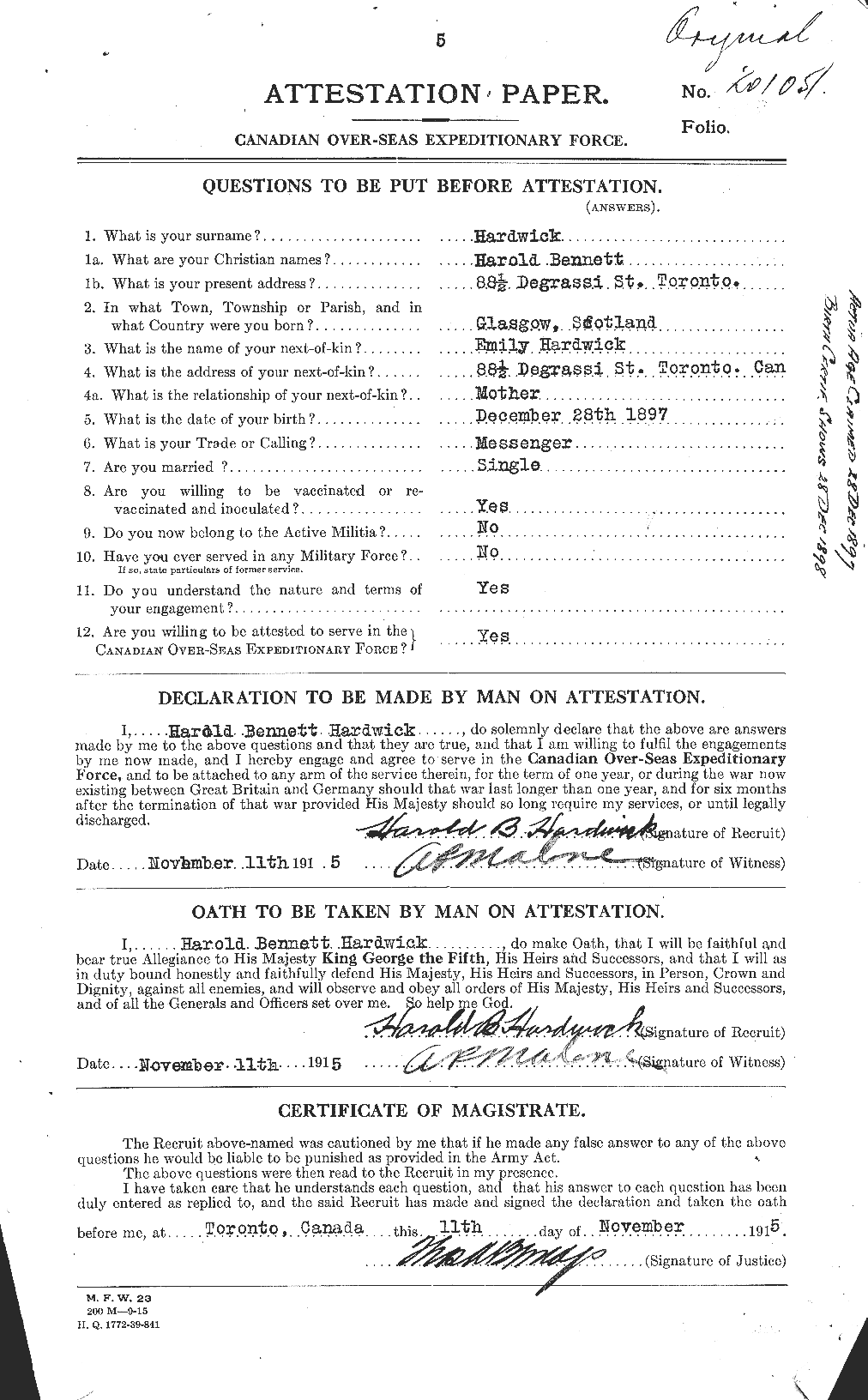 Personnel Records of the First World War - CEF 376556a