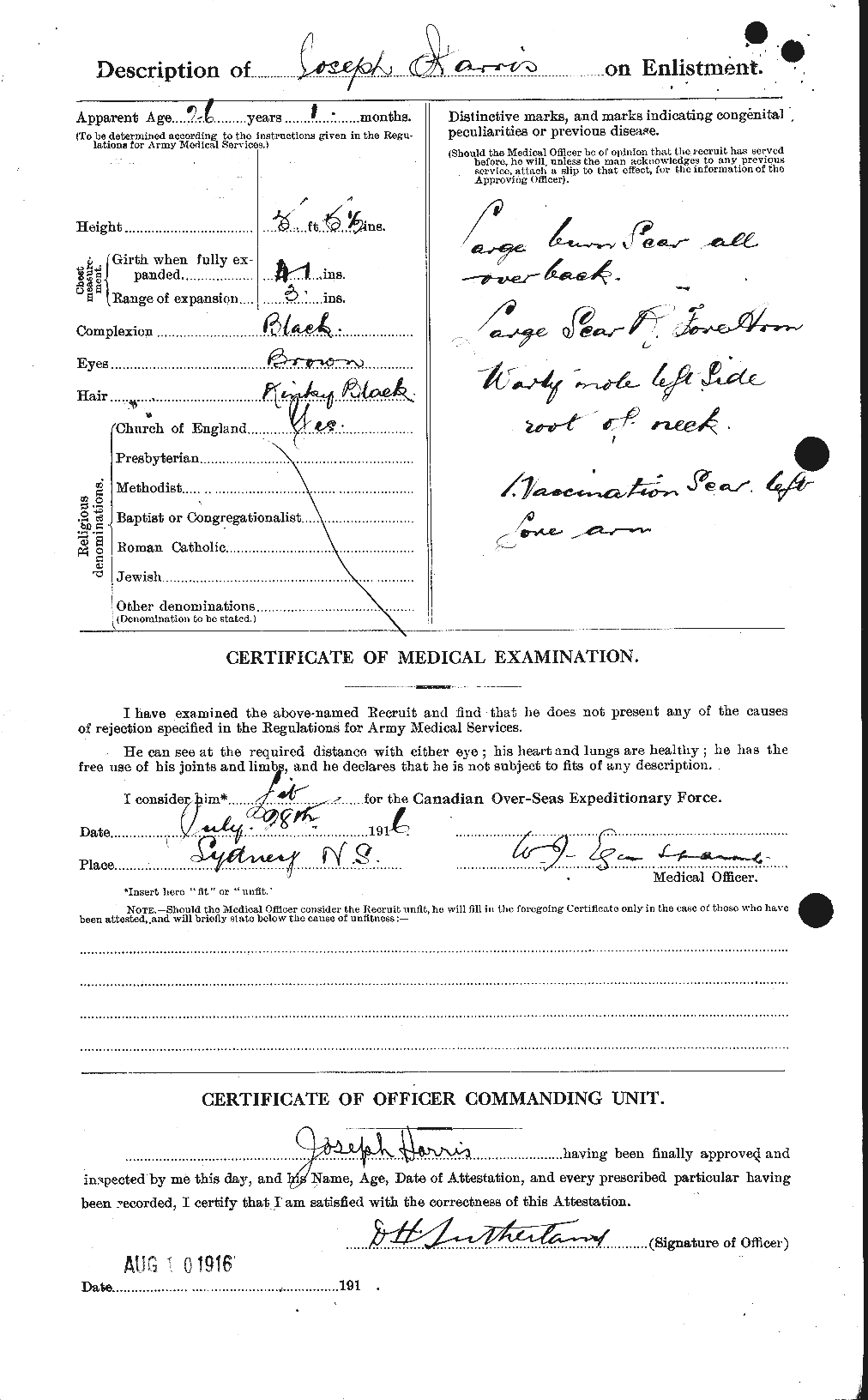 Dossiers du Personnel de la Première Guerre mondiale - CEC 377294b