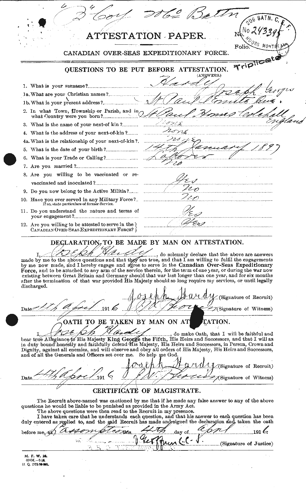 Personnel Records of the First World War - CEF 377784a