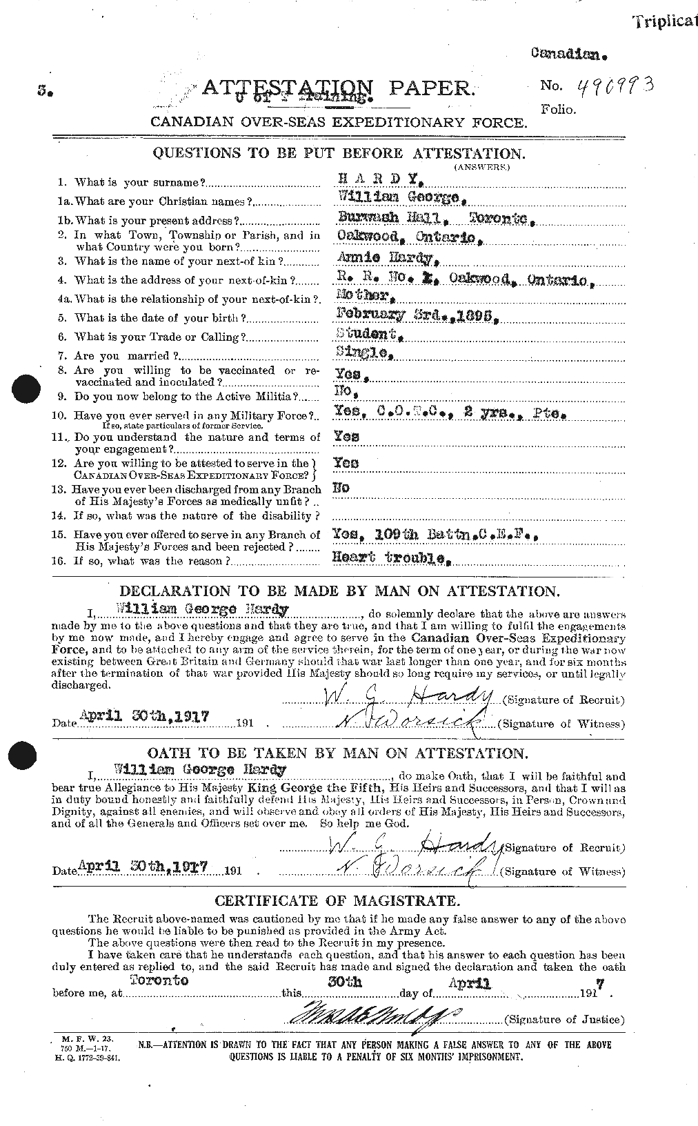 Personnel Records of the First World War - CEF 377870a