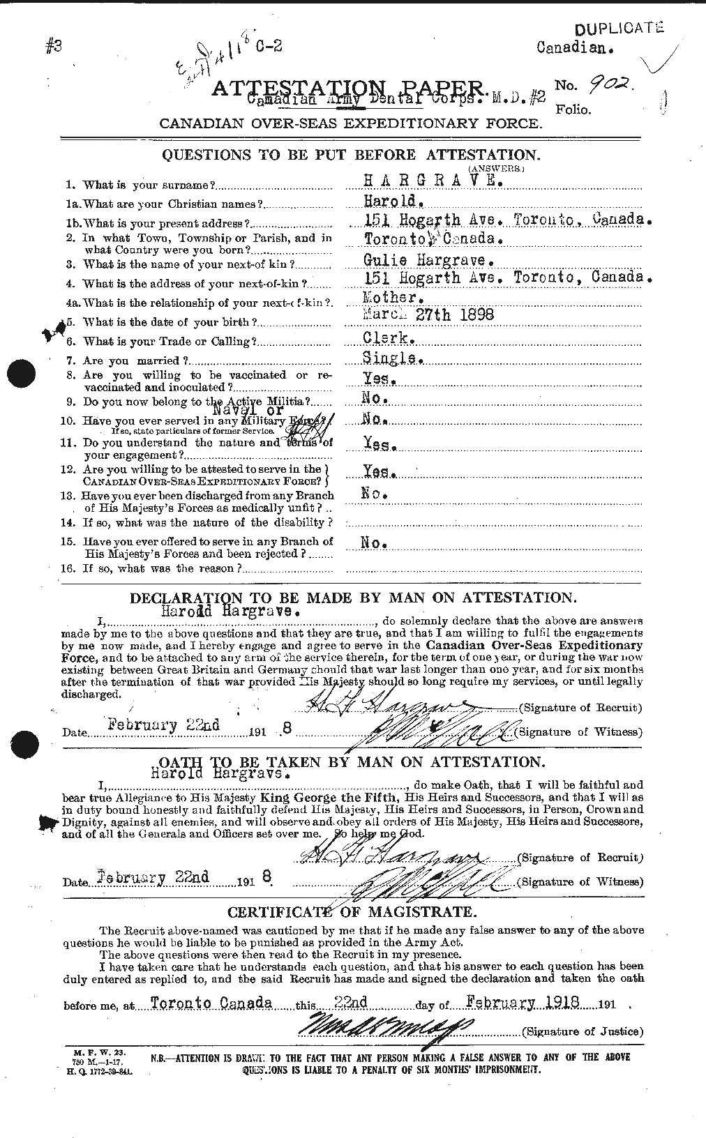 Personnel Records of the First World War - CEF 378037a