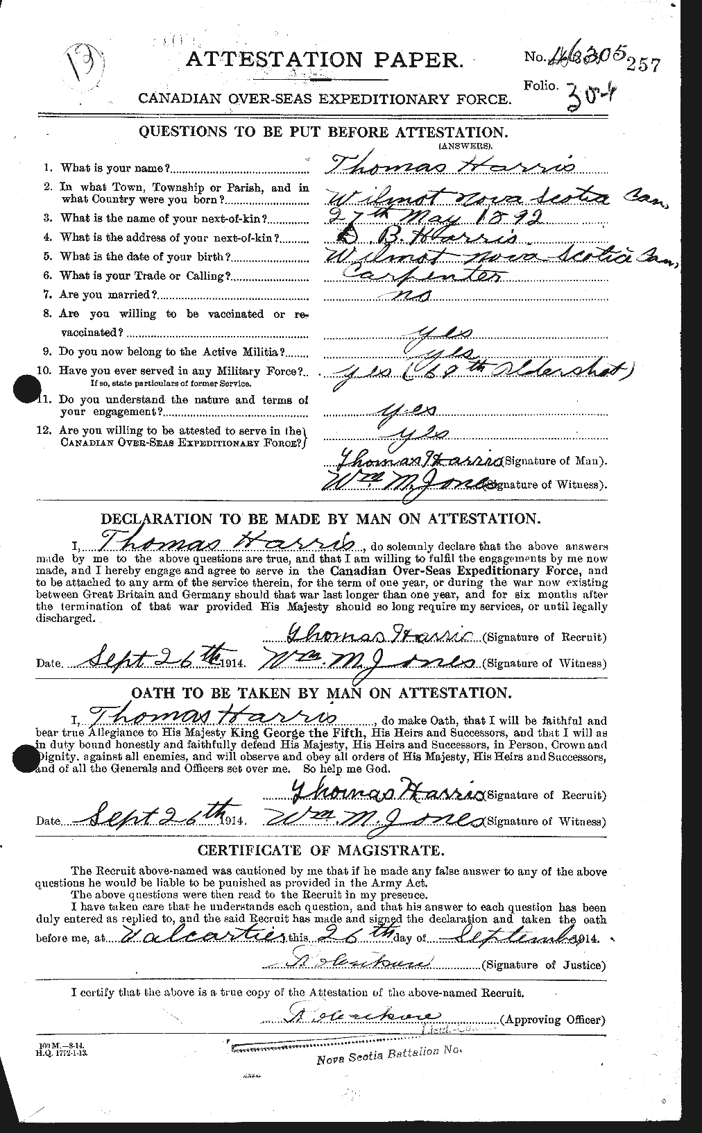 Personnel Records of the First World War - CEF 378226a