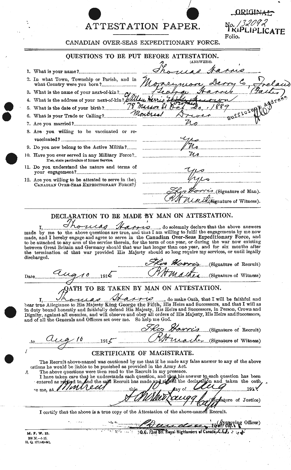 Personnel Records of the First World War - CEF 378238a