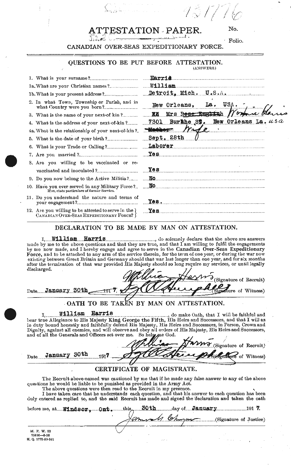Personnel Records of the First World War - CEF 378306a