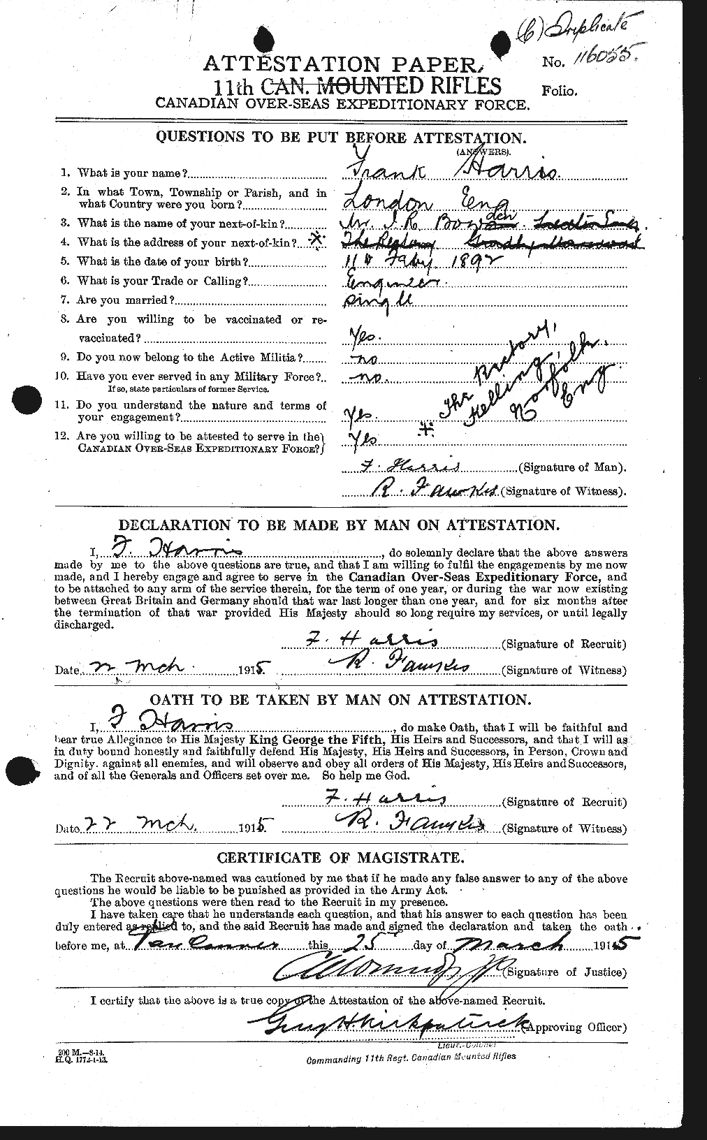 Personnel Records of the First World War - CEF 379318a