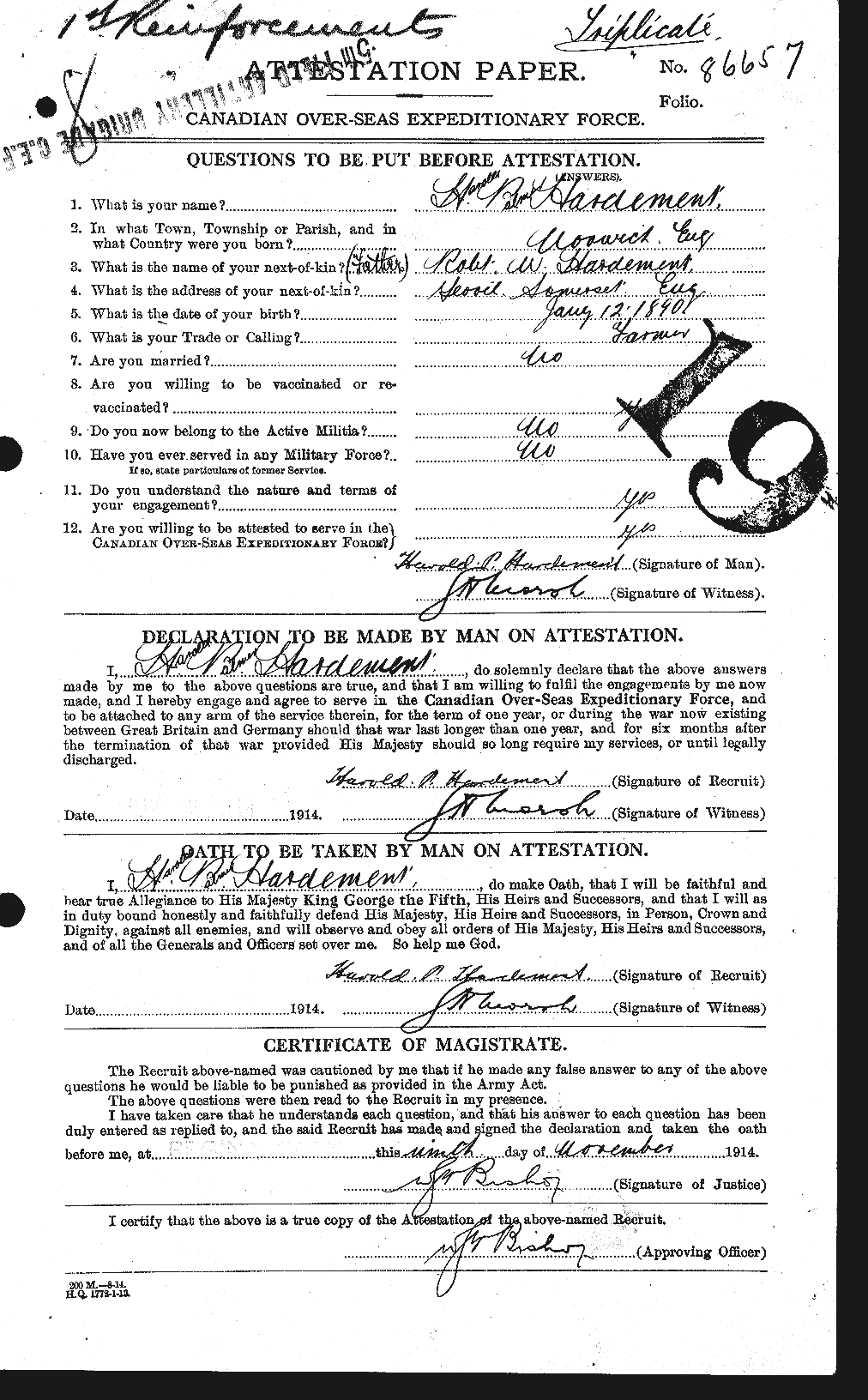 Personnel Records of the First World War - CEF 379420a