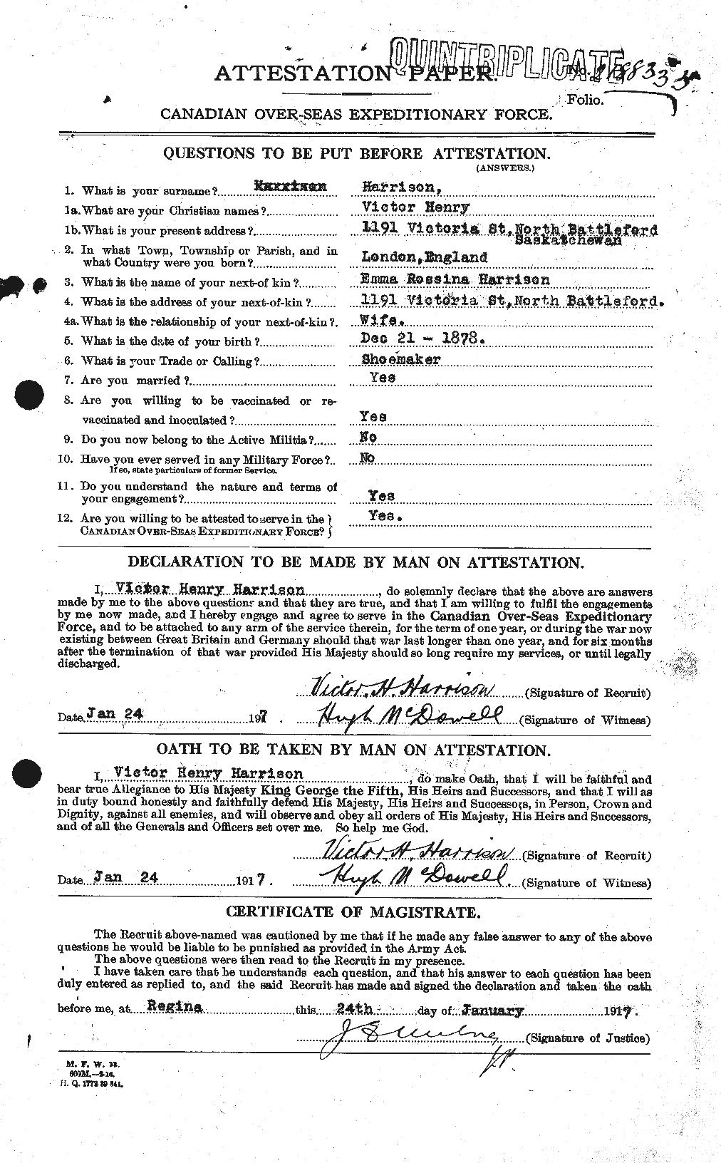 Personnel Records of the First World War - CEF 379919a
