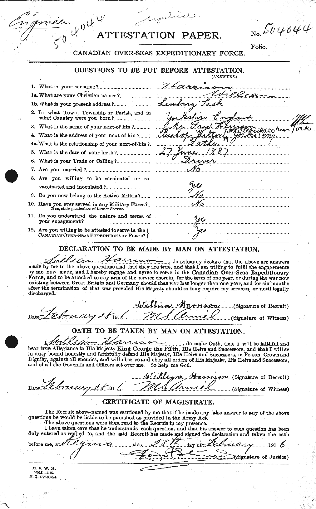 Personnel Records of the First World War - CEF 379955a