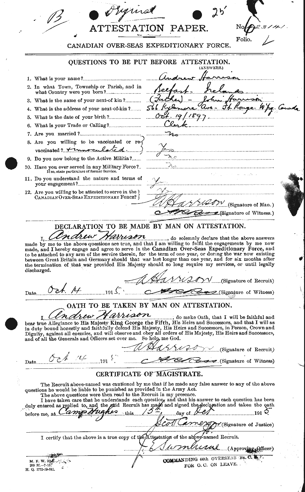 Personnel Records of the First World War - CEF 380225a