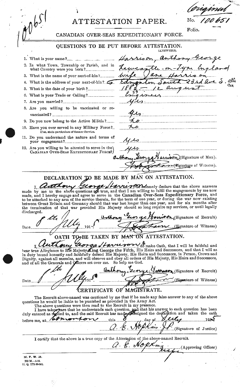 Personnel Records of the First World War - CEF 380226a