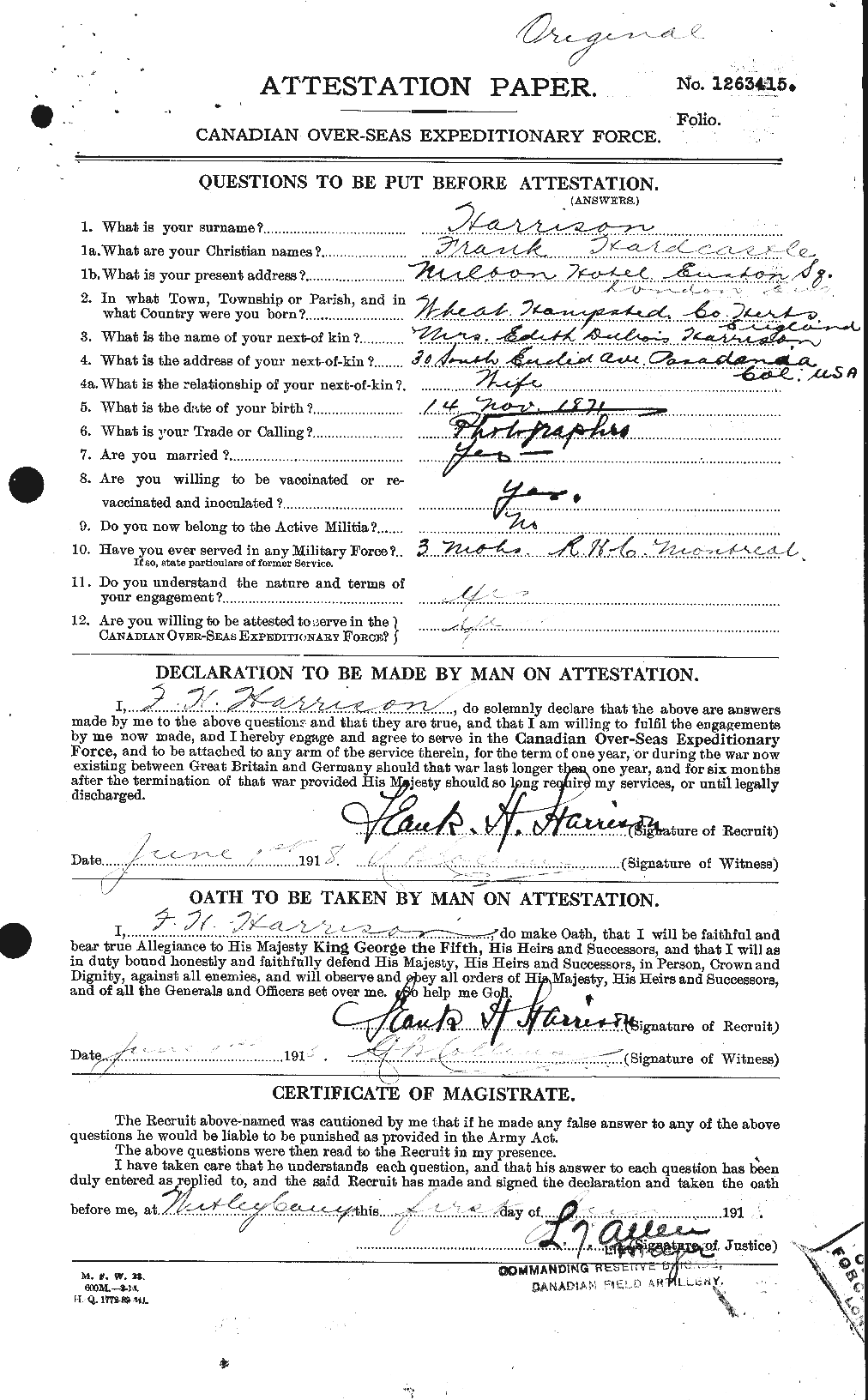 Personnel Records of the First World War - CEF 380388a