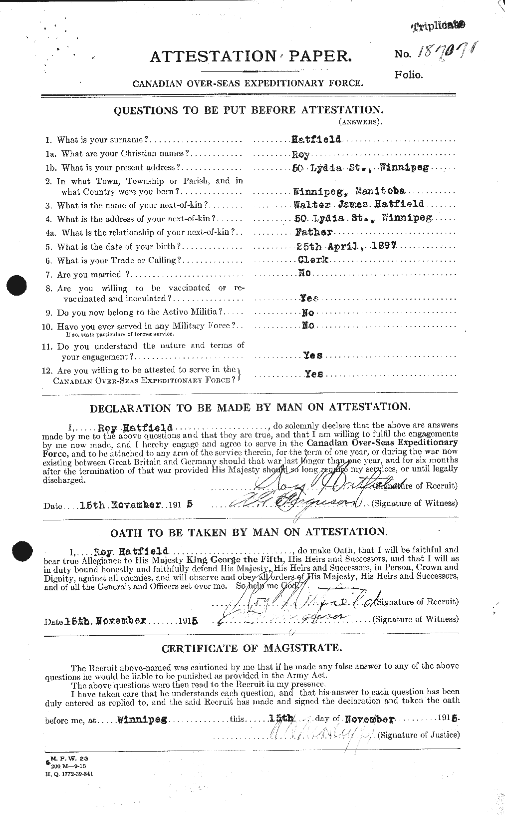 Personnel Records of the First World War - CEF 381158a