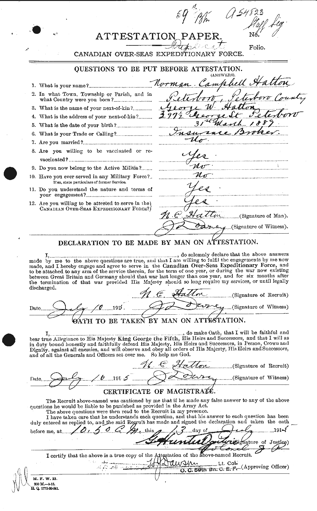 Personnel Records of the First World War - CEF 381353a