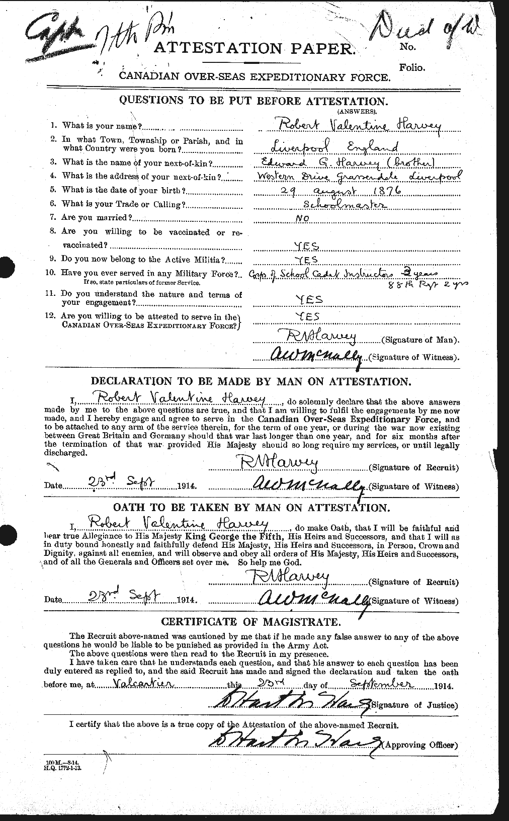Personnel Records of the First World War - CEF 382146a