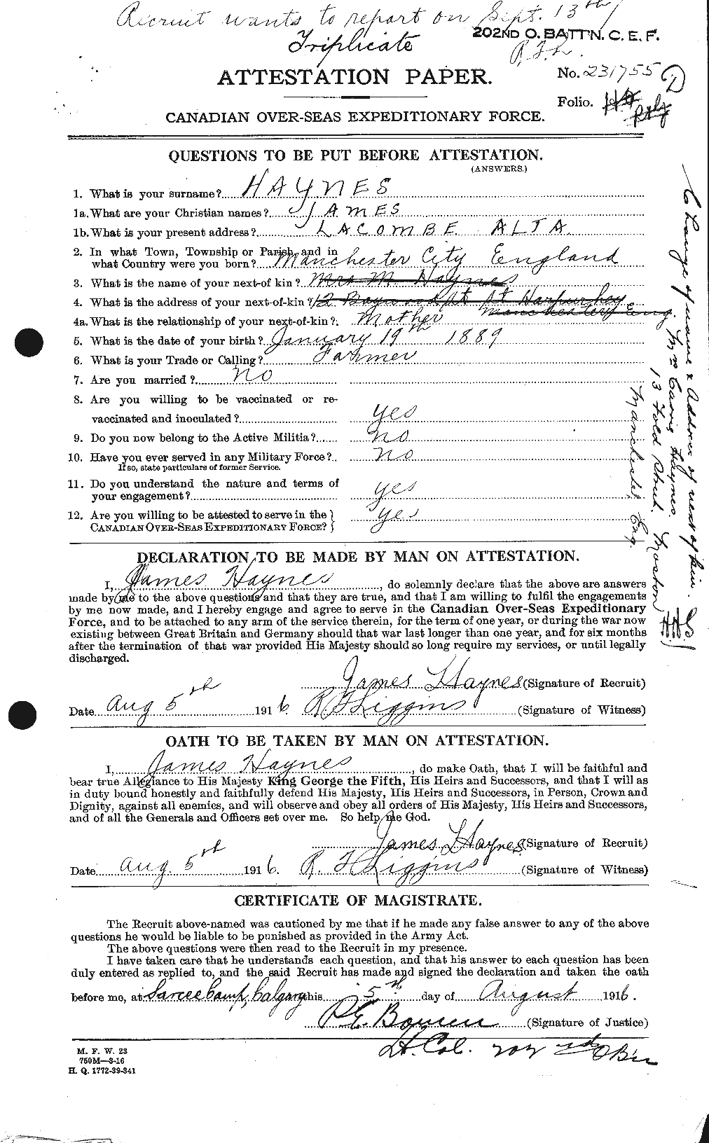 Personnel Records of the First World War - CEF 384379a
