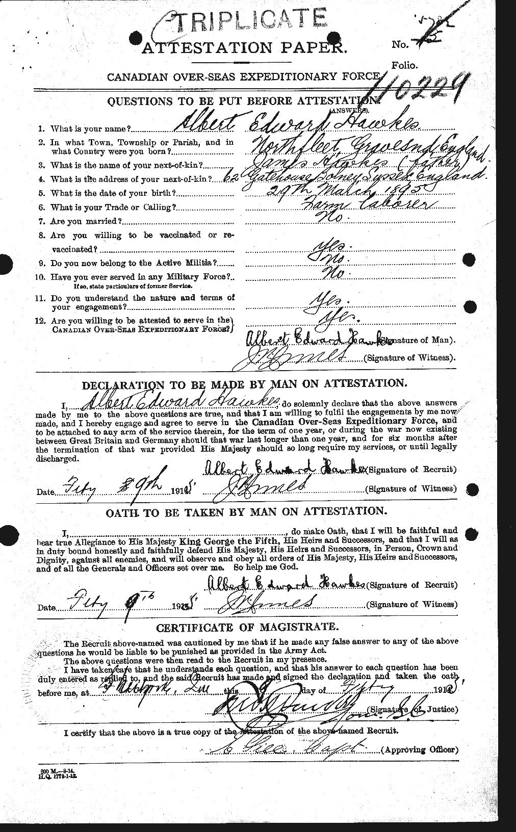 Personnel Records of the First World War - CEF 384512a