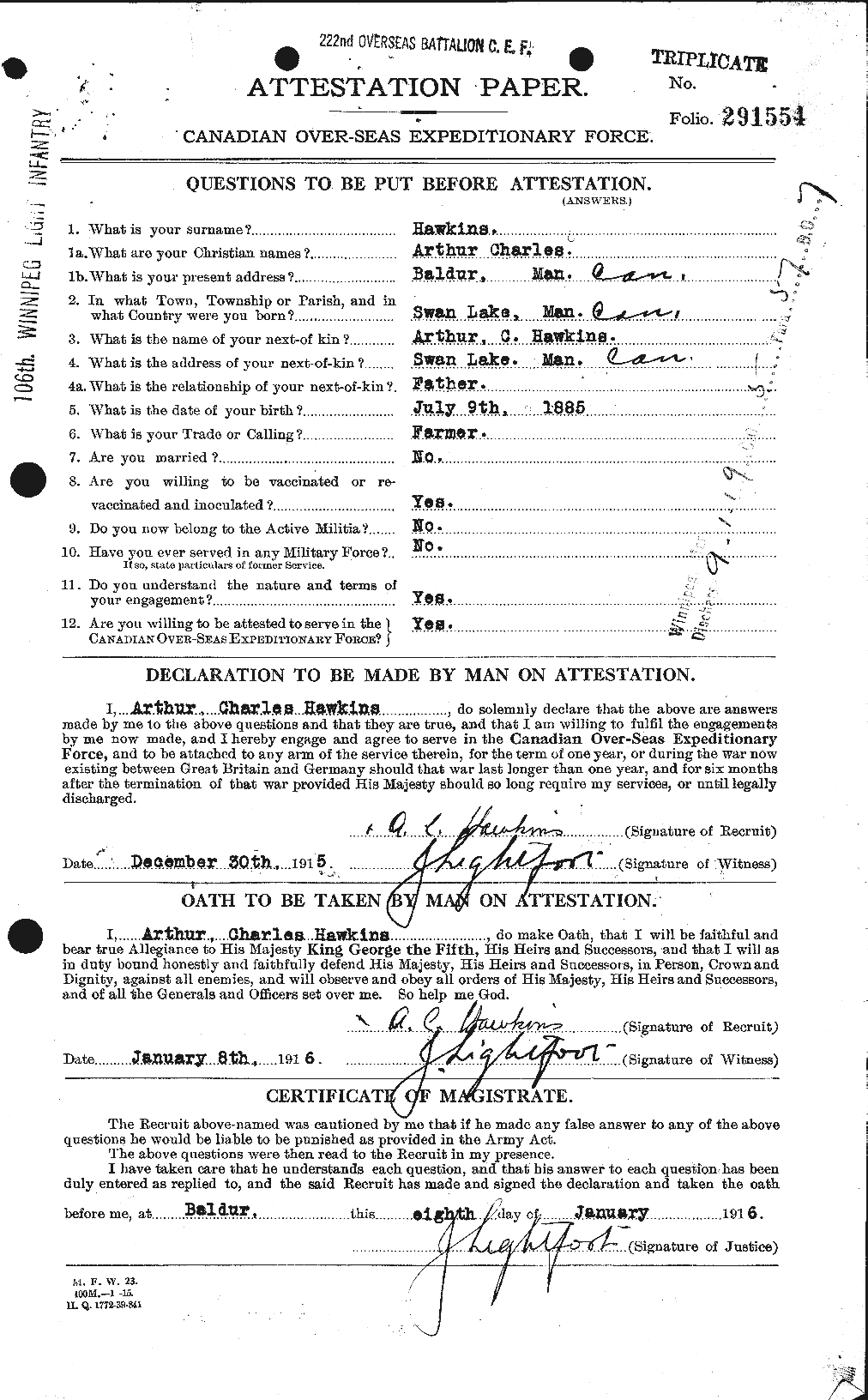 Personnel Records of the First World War - CEF 384625a