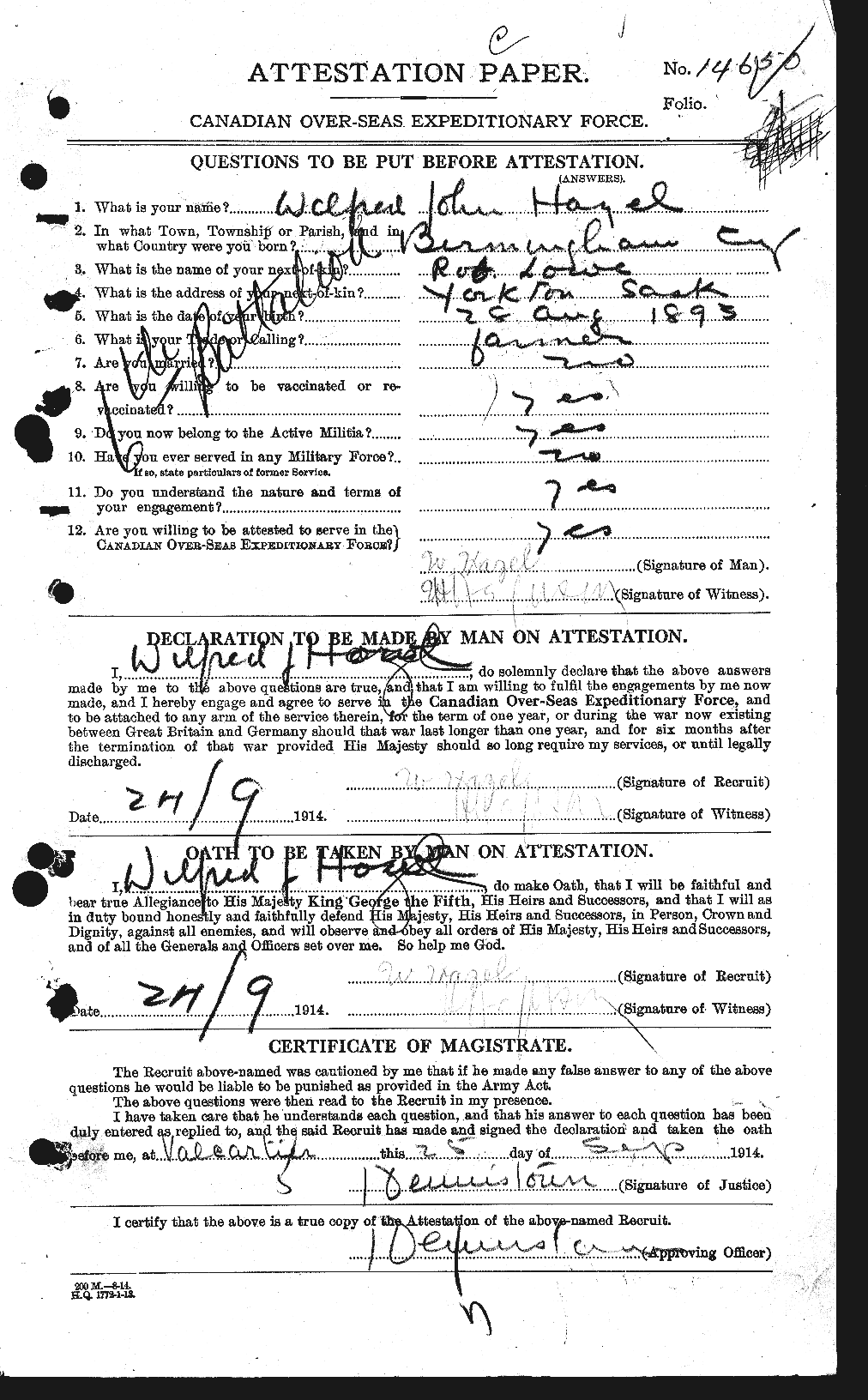 Personnel Records of the First World War - CEF 386051a