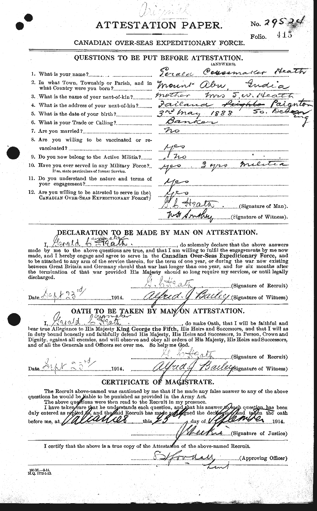 Personnel Records of the First World War - CEF 386260a
