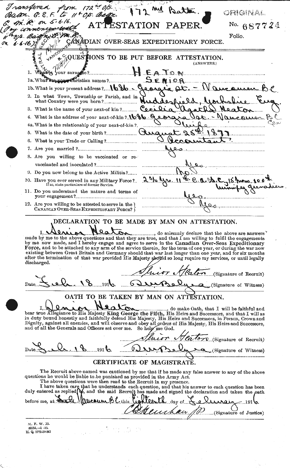 Personnel Records of the First World War - CEF 386469a