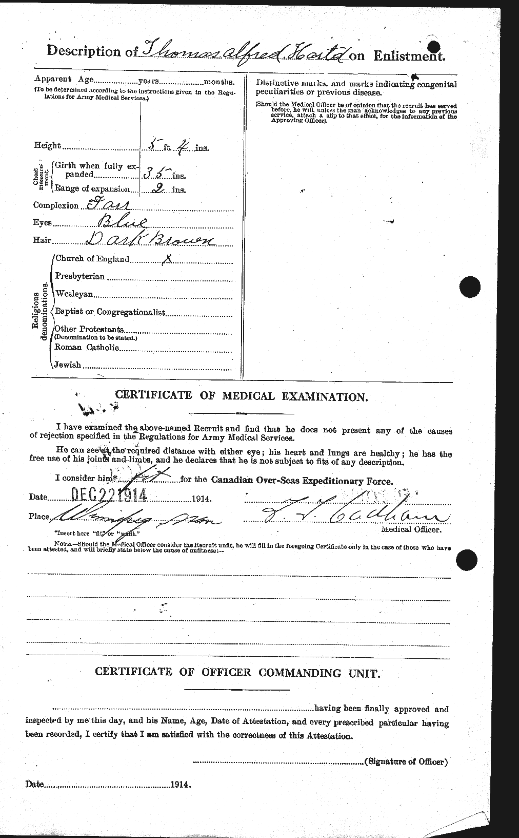 Personnel Records of the First World War - CEF 387003b