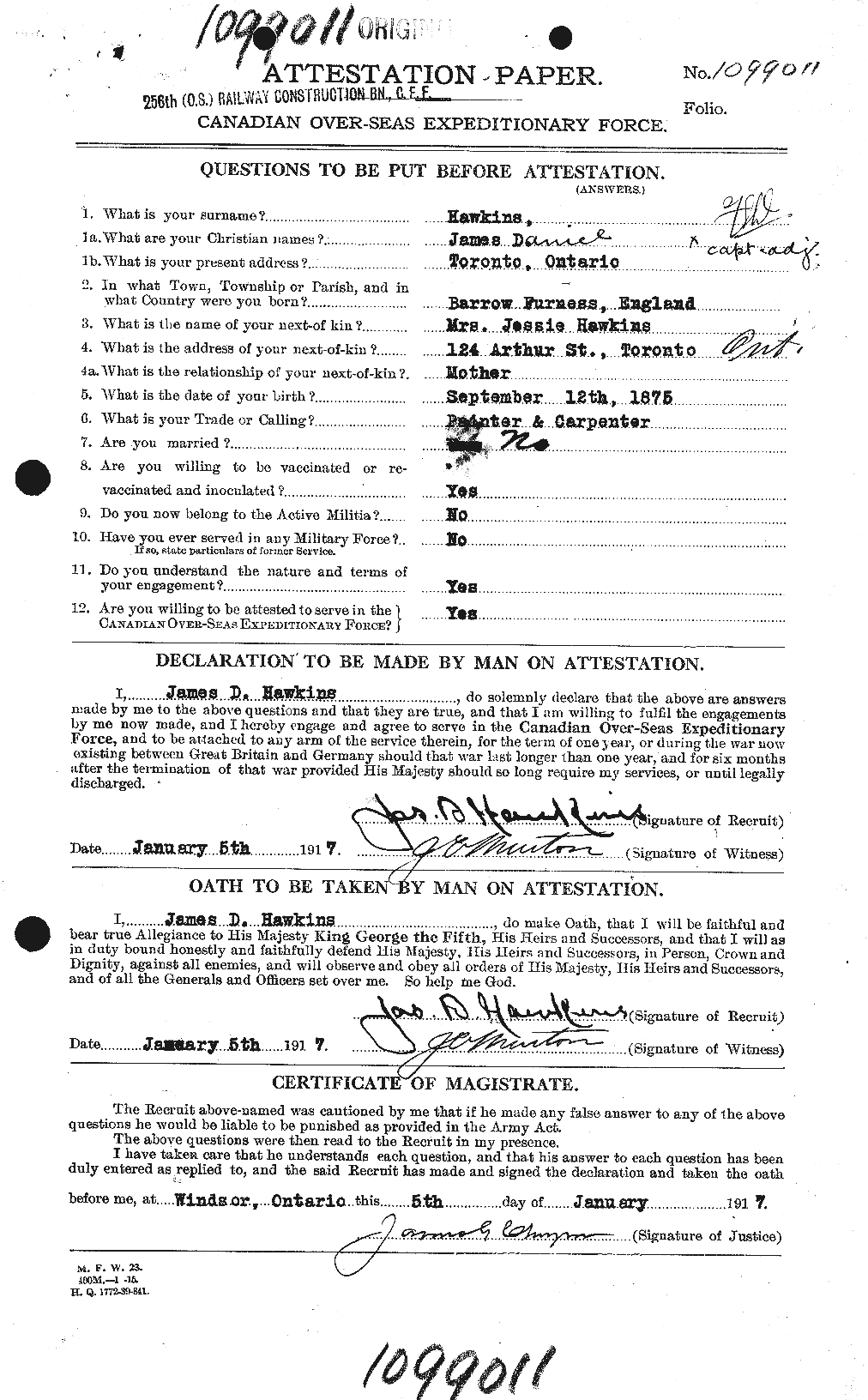 Personnel Records of the First World War - CEF 387171a