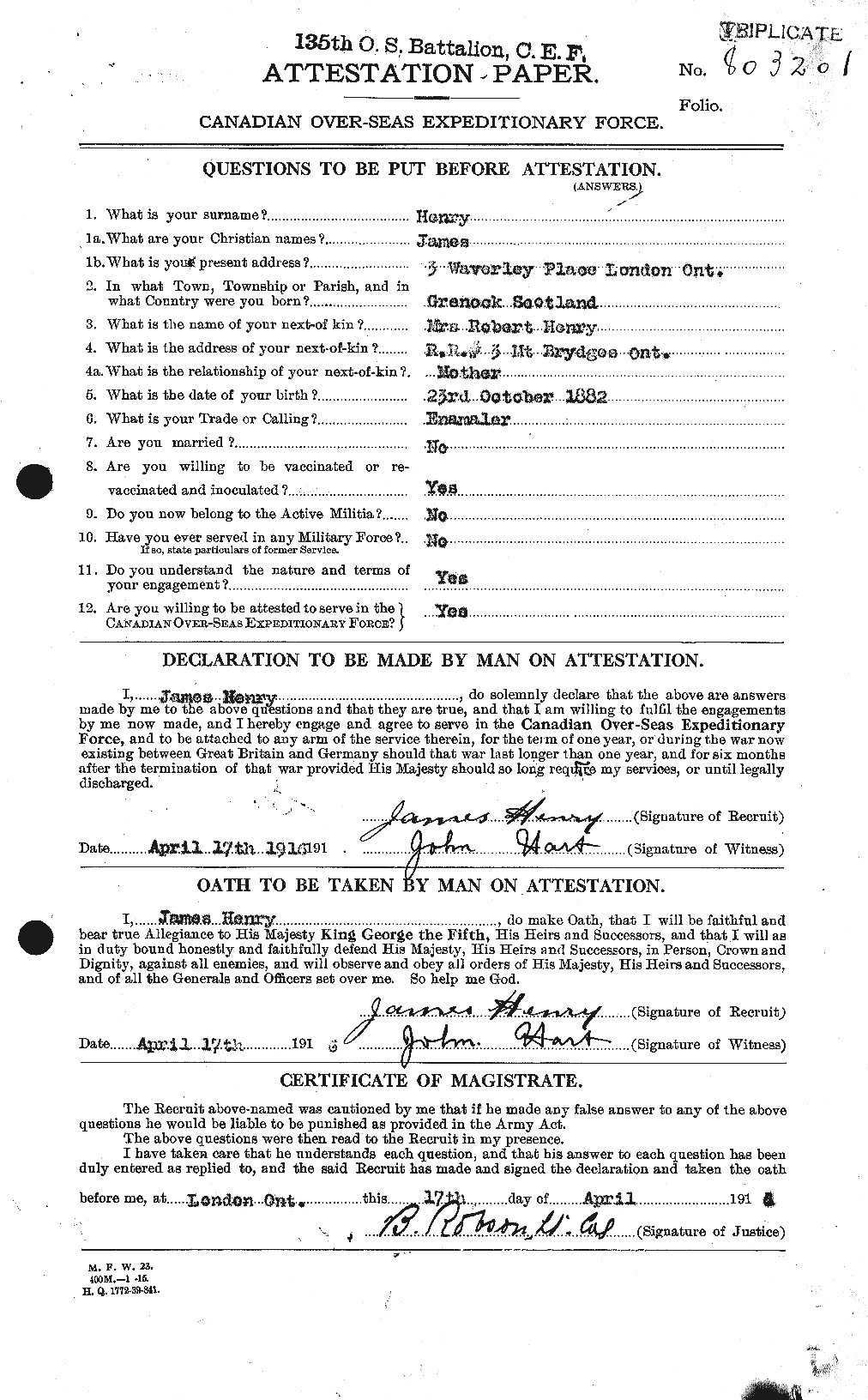Personnel Records of the First World War - CEF 387587a