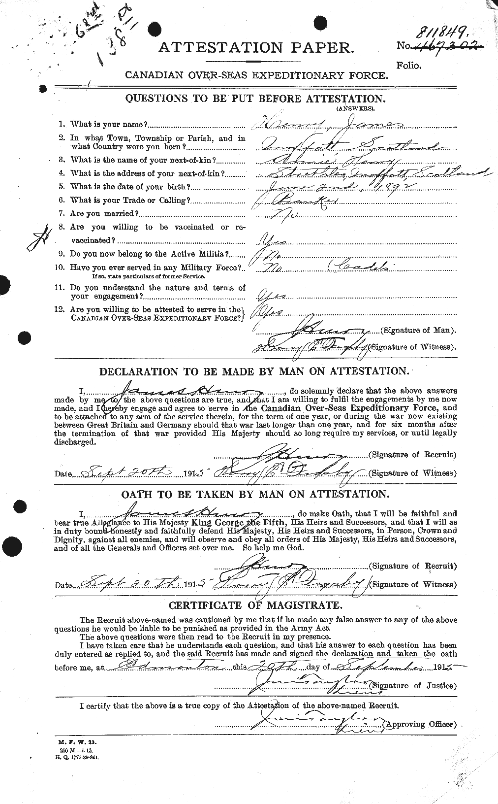 Personnel Records of the First World War - CEF 387590a