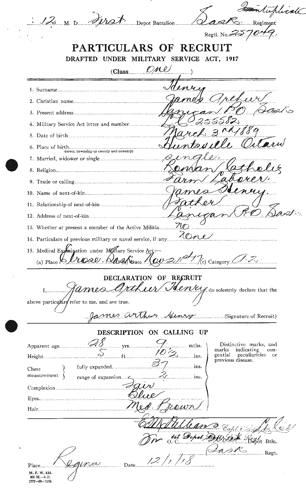 Personnel Records of the First World War - CEF 387593a