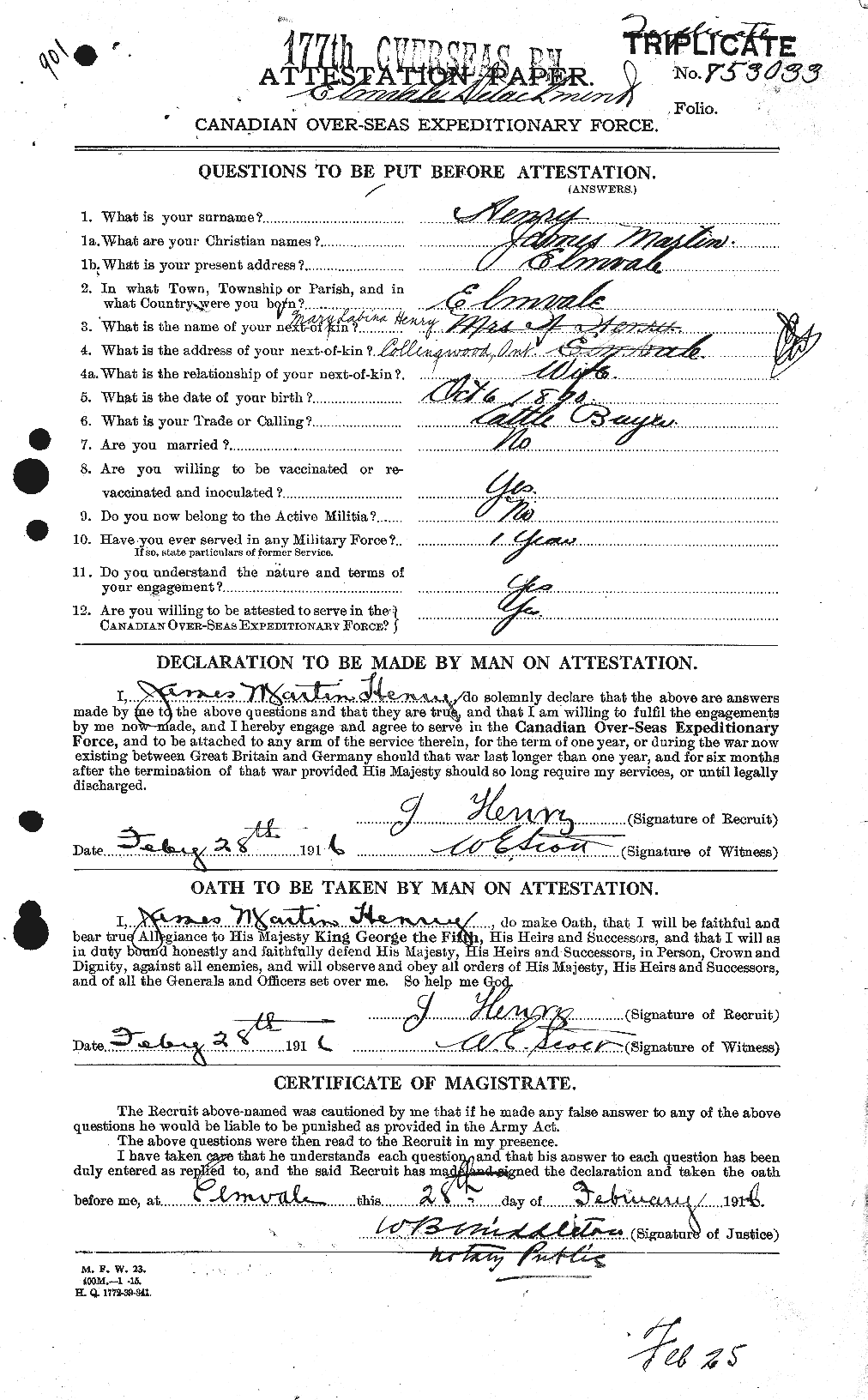 Personnel Records of the First World War - CEF 387598a