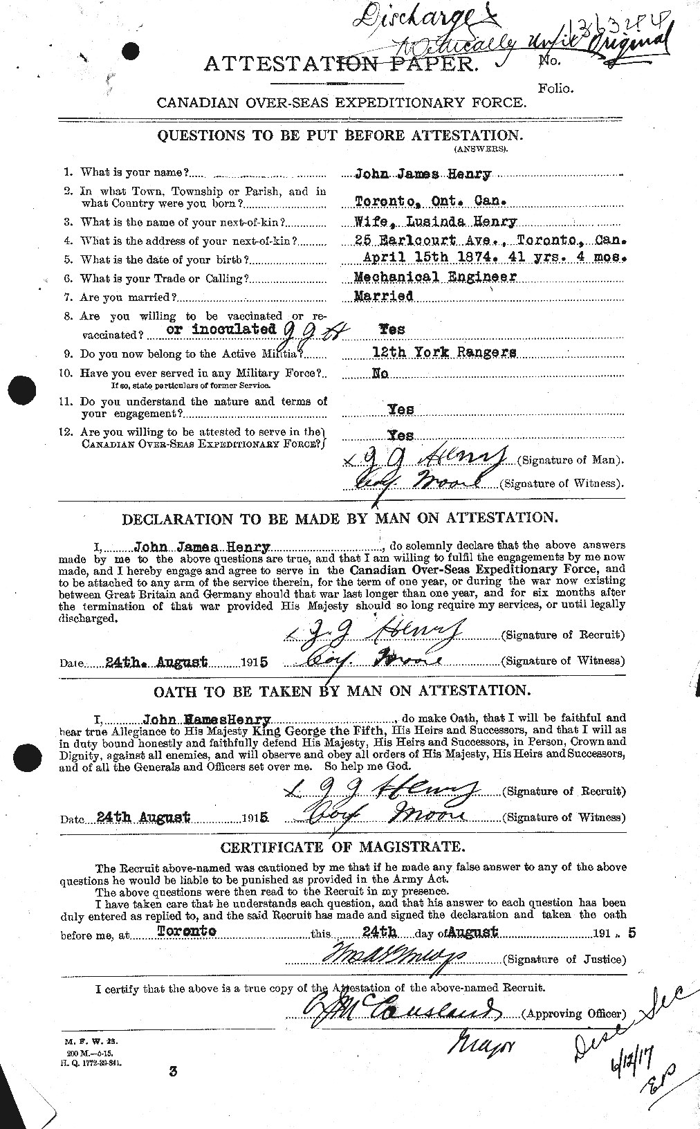 Personnel Records of the First World War - CEF 387624a