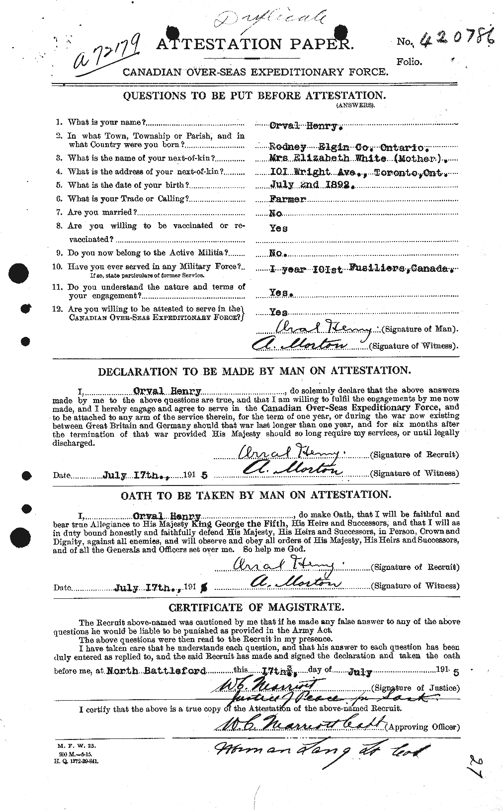 Personnel Records of the First World War - CEF 387676a