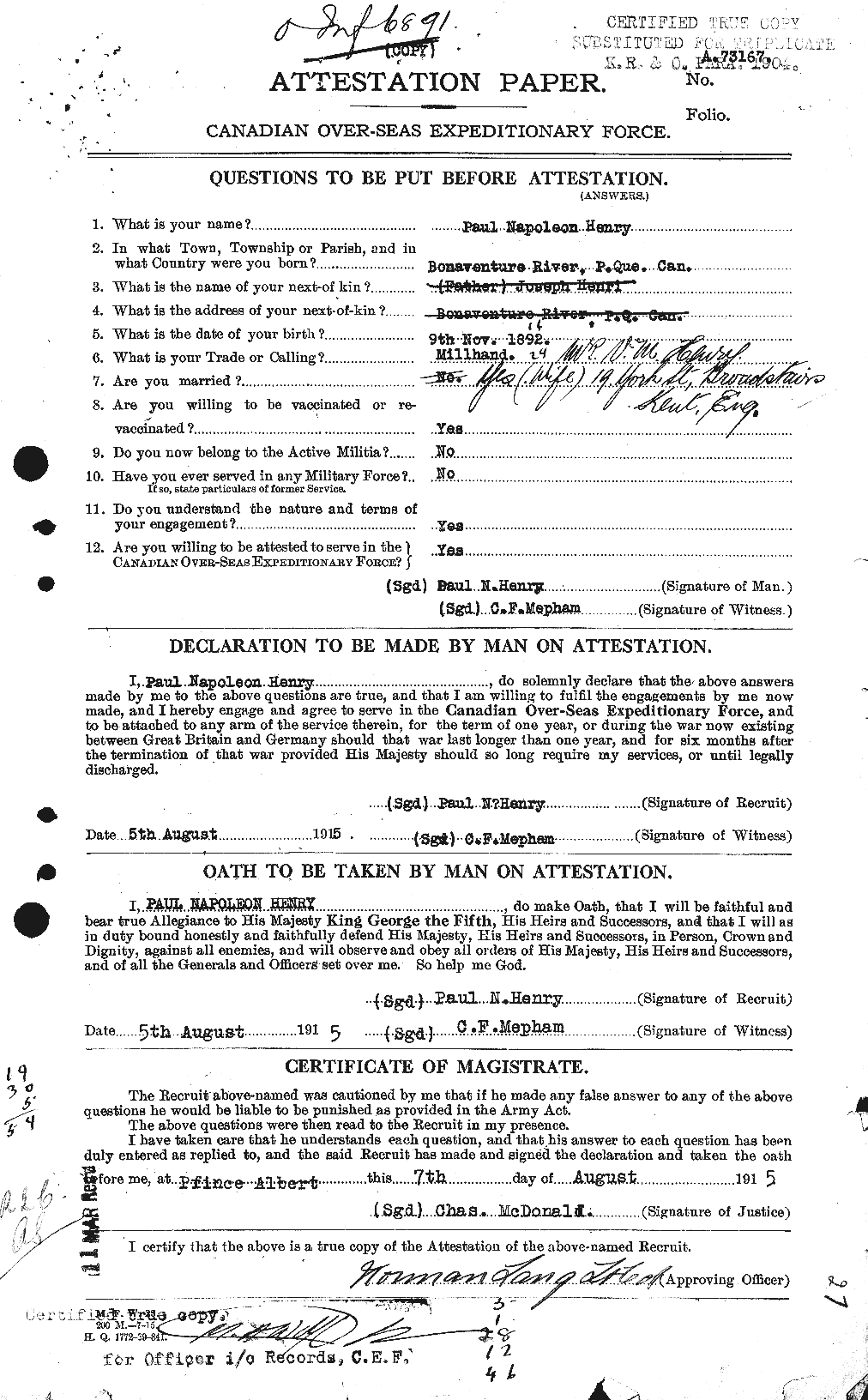 Personnel Records of the First World War - CEF 387680a