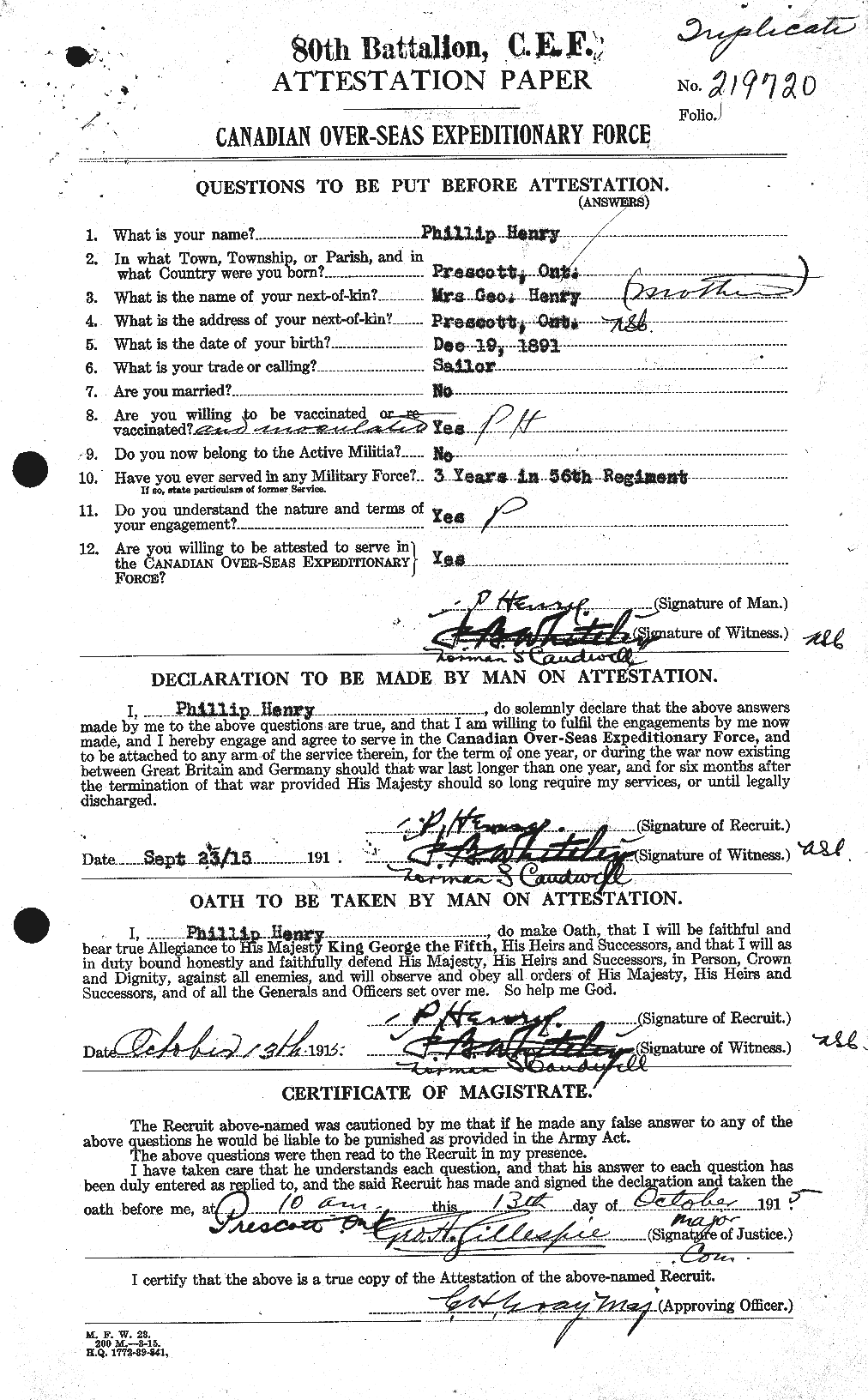 Personnel Records of the First World War - CEF 387690a