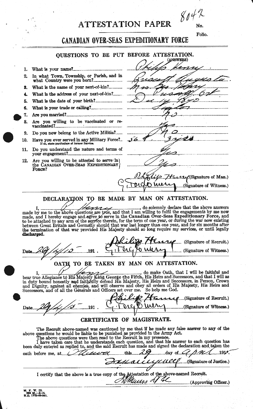 Personnel Records of the First World War - CEF 387691a