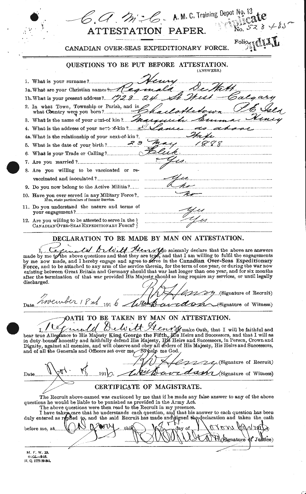 Personnel Records of the First World War - CEF 387696a