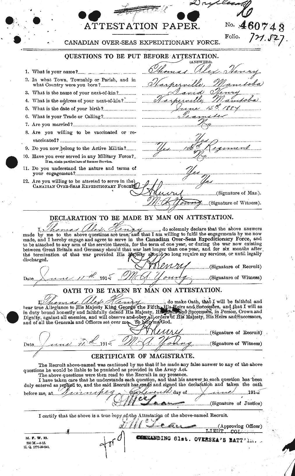 Personnel Records of the First World War - CEF 387733a
